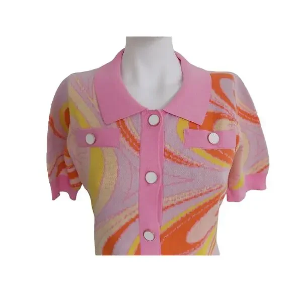 Oceanus Aimee button front knit dress size Large by Revolve NWOT - Picture 2 of 9